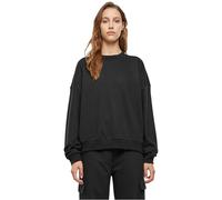 Urban Classics Girocollo Oversize da Donna in Spugna Leggera Maglia di Tuta, Nero, M