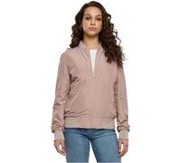 URBAN CLASSICS Giubbotto Bomber da Donna con Polsini a Coste, Giacca a Vento Leggera, Giubbottino Bomber a Maniche Lunghe con Cerniera e Tasche, Colore: Duskrose, Taglia: XS