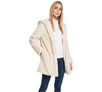 URBAN CLASSICS Giubbotto Donna Ecopelliccia con Cappuccio Extra Grande, Cappotto in Pile Corto, Tasche Laterali e Chiusura ad Occhiello, Taglie da XS a 5XL