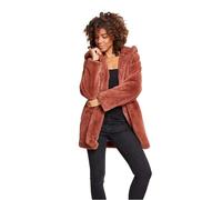 URBAN CLASSICS Giubbotto Donna Ecopelliccia con Cappuccio Extra Grande, Cappotto in Pile Corto, Tasche Laterali e Chiusura ad Occhiello, Taglie da XS a 5XL