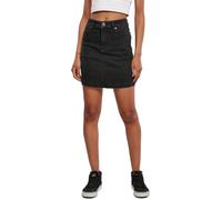 Urban Classics Minigonna Jeans vita alta Denim organico elasticizzato Nero Délavé 34 Donna