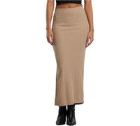 Urban Classics Tb6940-ladies Rib High Slit Skirt Gonna, Beige, XL Donna
