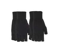 Urban Classics Handschuhe ohne Half Finger Gloves 2er-Pack Guanti, Nero (Black 00007), Medium (Taglia Unica: S/M) Unisex-Adulto