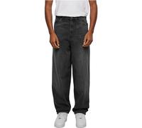 Urban Classics Heavy Ounce Baggy Fit Jeans, Pantaloni Uomo, Black Washed,