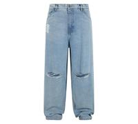 Urban Classics Heavy Ounce Knee Cut Baggy Fit Jeans New Light Blue Washed Taglia: 34 | Relaxed fit jeans Outlet | Uomo | Blu