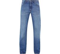 Urban Classics Heavy Ounce Straight Fit Jeans, Pantaloni Uomo, New Mid Blue Washed,