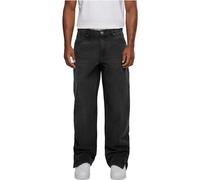Urban Classics Heavy Ounce Straight Fit Zipped Jeans Pantaloni, Black Washed, W31 Uomo