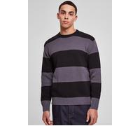 Urban Classics Heavy Oversized Striped Sweatshirt Maglia di Tuta, Black/darkshadow, M Uomo