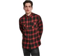 Urban Classics Hemd Checked Flanell Shirt 6 Camicia, Multicolore (Black/Red), XS Uomo