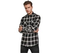 Urban Classics Hemd Checked Flanell Shirt 6 Camicia, Multicolore (Black/White), M Uomo