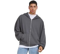 Urban Classics Felpa Uomo con cappuccio e zip Organic 90's Noir in cotone biologico Oversize XL