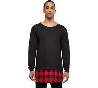 Urban Classics Herren Long Flanell Bottom Open Edge Crewneck