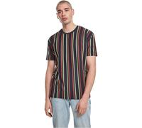 Urban Classics Printed Oversized Retro Stripe Tee, T-shirt Uomo, Blu (Blu Navy/Burnedred), S