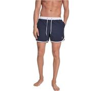 Urban Classics Pantaloncini da bagno retrò GT Bleu Blu (Navy/White) 3XL Uomo