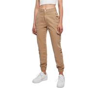 Urban Classics High Waist Cargo Pants, Pantaloni Donna, Beige Plain Tint, 32