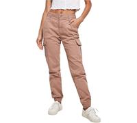 Urban Classics High Waist Cargo Pants, Pantaloni Donna, Dusk Rose, 28