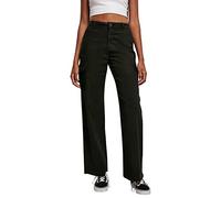 Urban Classics High Waist Straight Cargo Pants Pantaloni, Black, 32 Donna