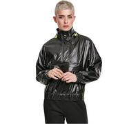 Urban Classics Jacke Ladies Vanish Crinkle Pull Over Jacket Giacca, Nero, XS Donna