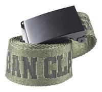 Urban Classics Jacquard Logo Belt 120 CM Base Woven Cintura Metallo Fibbia Black