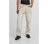 Urban Classics Jeans a gamba larga in denim With cuciture divisorie TB7605 38 Bianco