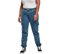 URBAN CLASSICS Jeans Cargo Donna, Pantaloni in BIO Cotone a Vita Alta, Elastici alle Caviglie Tasche Laterali, Diversi Colori Disponibili, Taglie 26 - 56