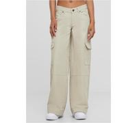 Urban Classics Jeans da donna Denim Cargo a vita bassa 30 Bianco
