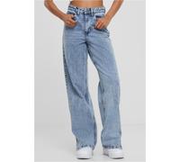 Urban Classics Wide Leg Slit Jeans Blu 28 Donna