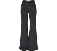 Urban Classics Jeans da donna Pantaloni di jeans svasati vintage da donna 27 Nero