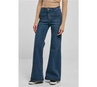 Urban Classics Jeans da donna Pantaloni di jeans svasati vintage da donna 30 Blu