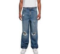 Urban Classics Distressed 90‘s Jeans Mid Deepblue Destroyed Washed Taglia: 30 | Relaxed fit jeans Outlet | Uomo | Blu