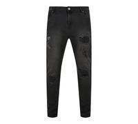 Urban Classics Heavy Destroyed Slim Fit Jeans Realblk Heavy Destroyed Washed W31-L34 Nero