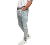 Urban Classics Jeans Slim Fit con Zip Pantaloni, Lighter Washed, 38 Uomo