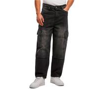 Urban Classics Tapered Heavy Ounce Baggy Cargo Jeans Nero 36 Uomo