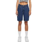Urban Classics Ladies 90‘s Bermuda Pantaloncini, Mid Indigo Washed, 35 Donna