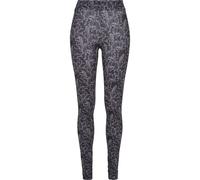 Urban Classics Ladies Aop Pantaloni Leggings Sportivi Ottimale Fit Nero-Bianco