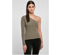Urban Classics Ladies Asymmetric Longsleeve Olive Taglia: XS | Maglie a manica lunga Outlet | Donna | Verde