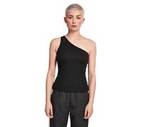 Urban Classics Ladies Asymmetric Top Canottiera sportiva Donna, Nero (Black 00007), Large