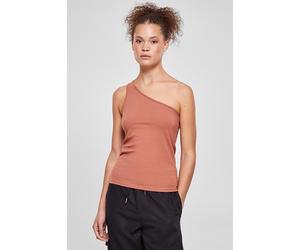 Urban Classics Ladies Asymmetric Top Terracotta Taglia: L | Canottiere Outlet | Donna