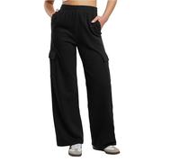 Urban Classics Ladies Baggy Light Terry Sweat Pants, Pantaloni Donna, Black,