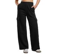 Urban Classics Ladies Baggy Light Terry Sweat Pants, Pantaloni Donna, Black,