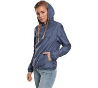 Urban Classics Ladies Basic Pull Over Jacket Giacca a Vento da Donna, Giacca da Pioggia con Cappuccio, Impermeabile a Maniche Lunghe, Leggero e Idrorepellente, Blu (Vintage Blue), XL