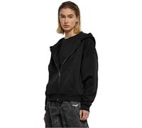 Urban Classics Ladies Boxy Zip Hoody Felpa con Cappuccio, Black, XS Donna