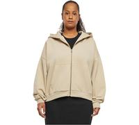 Urban Classics Ladies Boxy Zip Hoody Felpa con Cappuccio, Wetsand, 5XL Donna