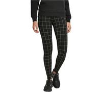 Urban Classics Ladies Check High Waist Leggings, Nero (Black/White 00826), 42 Donna