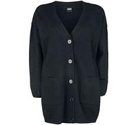 Urban Classics Ladies Chunky Fluffy Knit Cardigan Maglione, Nero, S Donna