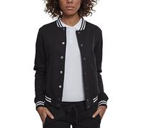 Urban Classics Ladies College Sweat Jacket Felpa a Giacca, Nero (Blk/Blk), XL Donna