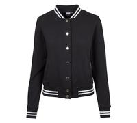 Urban Classics Ladies College Sweat Jacket Felpa a Giacca, Nero (Blk/Blk), XL Donna
