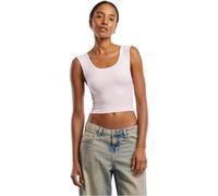 Urban Classics Maglietta Donna 95% Cotone, 5% Elastan blushedrose/Bianco+Bianco/Nero S, Rosa Blusa/Bianco+Bianco/Nero, S