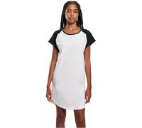 Urban Classics Ladies Contrast Raglan Tee Dress Vestito Casual, Bianco, S Donna