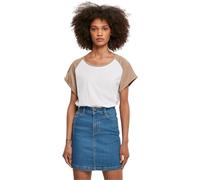 Urban Classics Ladies Contrast Raglan Tee Maglietta, Donna, Bianco (White/Soft Taupe), M